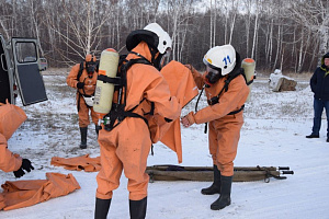 Аттестация спасателей АСС НСО в Карасукском поисково-спасательном отряде